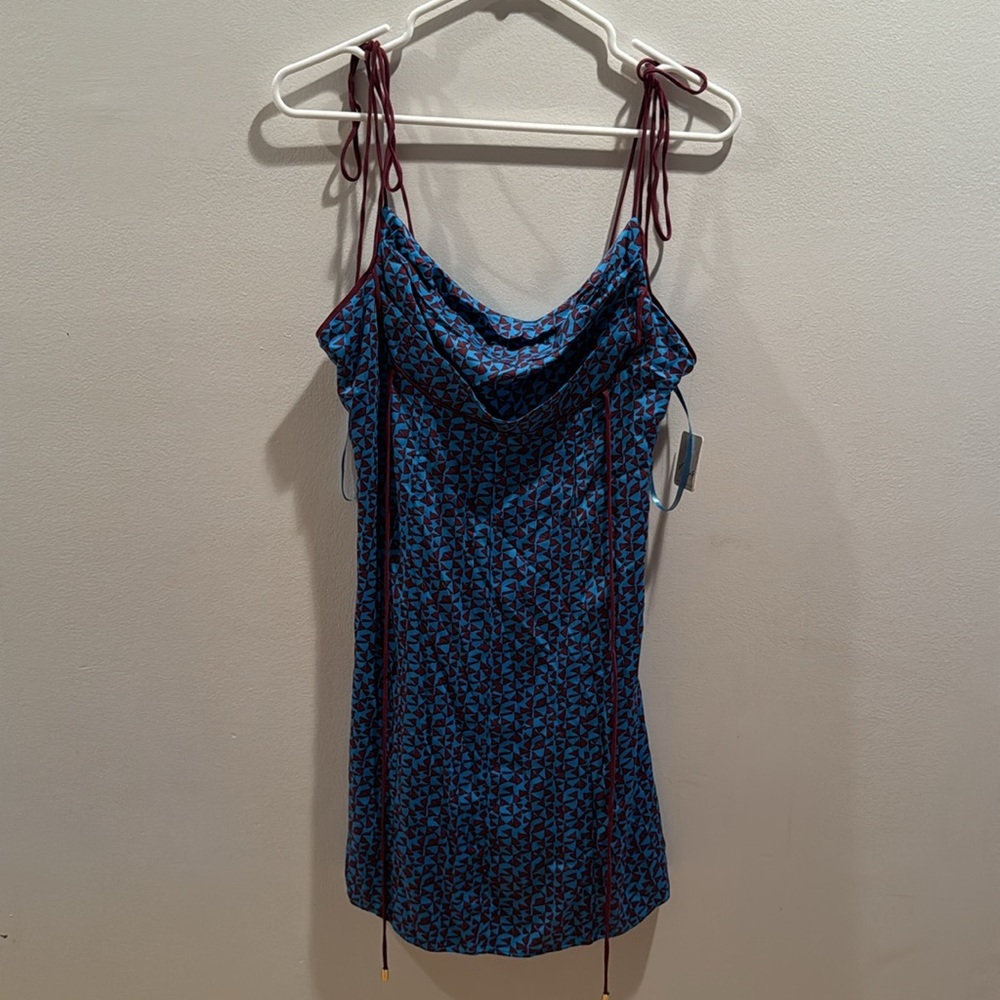 NWT Free People Kai mini dress blue Medium - Picture 4 of 8
